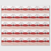 ダマスク40周年結婚デザイン ラッピングペーパー (フラット)