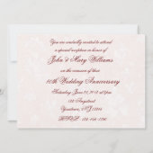 ダマスク40周年結婚記念日招待状 招待状 (裏面)