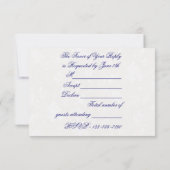 ダマスク45結婚周年記念招待状 招待状 (裏面)