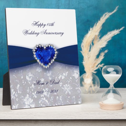 ダマスク45結婚周年記念碑 フォトプラーク (側面)