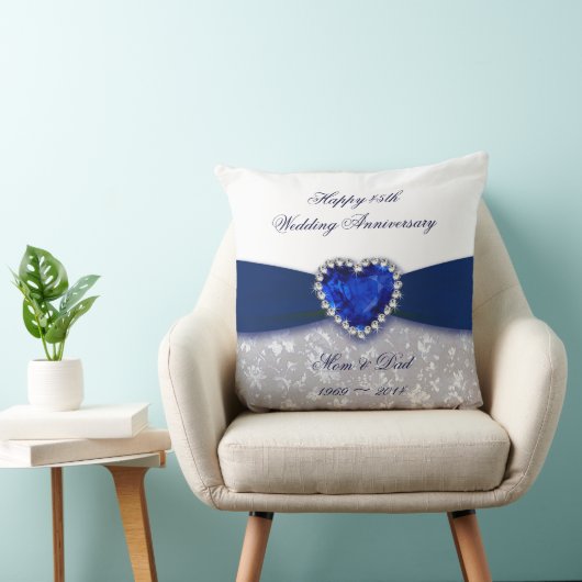ダマスク45結婚周年記念装飾用クッション クッション (椅子)