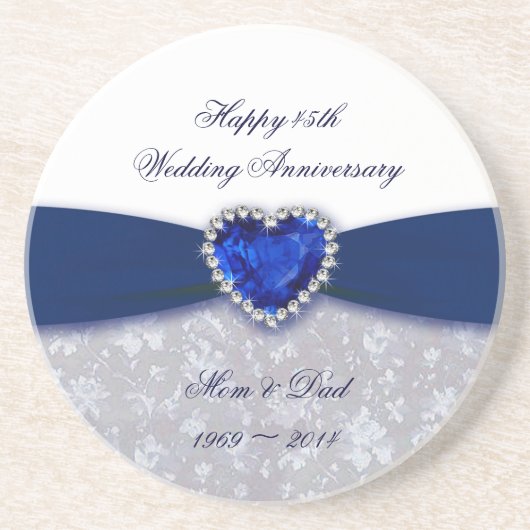 ダマスク45th結婚周年記念コースター コースター (正面)