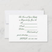 ダマスク55周年結婚RSVP 出欠カード (裏面)