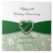 ダマスク55結婚周年記念タイル タイル (正面)