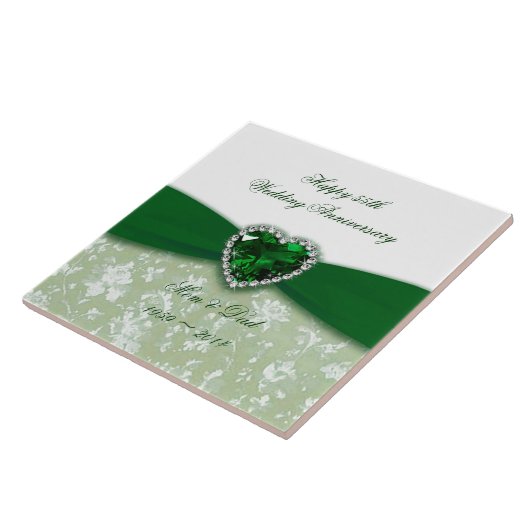 ダマスク55結婚周年記念タイル タイル (側面)