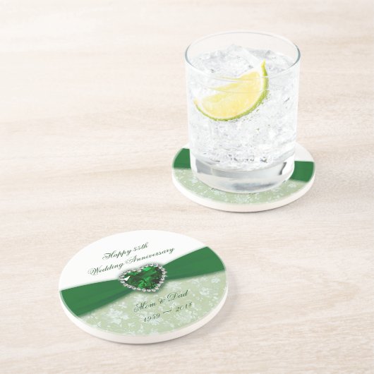 ダマスク55結婚周年 コースター (側面)