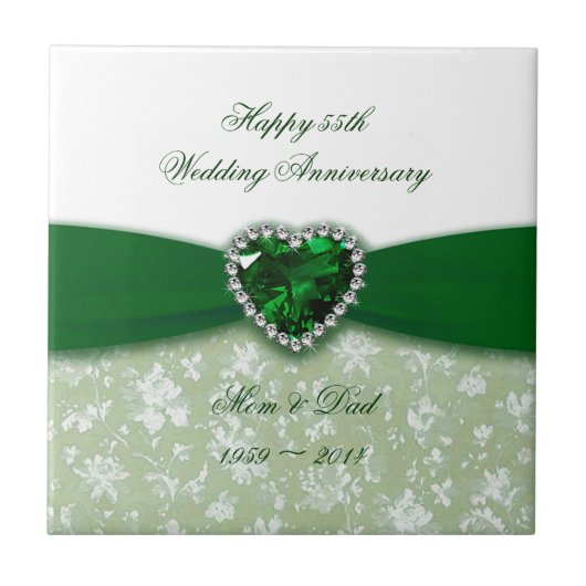 ダマスク55結婚周年 タイル (正面)