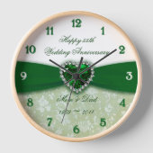 ダマスク55結婚周年 壁時計 (正面)