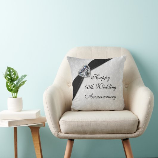 ダマスク60周年結婚装飾用クッション クッション (椅子)