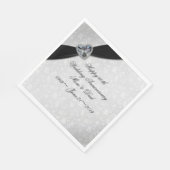 ダマスク60結婚周年 スタンダードランチョンナプキン (角)