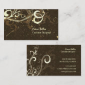 ダマスク+コスチュームデザイナーを旋回 名刺 (正面/裏面)