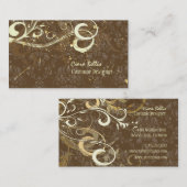 ダマスク+コスチュームデザイナーを旋回 名刺 (正面/裏面)