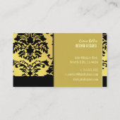 ダマスク / ゴールドトーン+ブラック 名刺 (裏面)