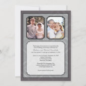 ダマスク シルバー（25周年）パーティー招待状 招待状 (裏面)