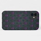 ダマスク スカル ティール パープル Case-Mate iPhoneケース (裏面(横))