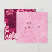 ダマスク - セリス 介添え人への招待状 招待状 (正面/裏面)