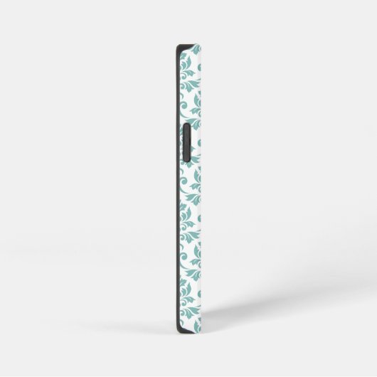 ダマスク ティール柄 iPhoneケース (右側面)
