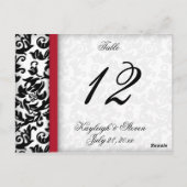 ダマスク デライト テーブル ナンバー ポストカード (裏面)