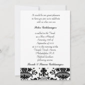 ダマスク バー ミツバ祭 招待状 (裏面)