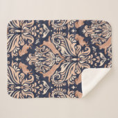 ダマスク・パターンにシームレスな対称スタイル。 シェルパブランケット (正面(横))