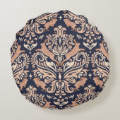 ダマスク・パターンにシームレスな対称スタイル。 ラウンドクッション (裏面)