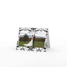 ダマスク フォーマル サンクス カード