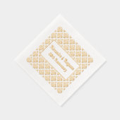 ダマスク フローラル BG どんなシーンにも - 50周年記念 箔ナプキン (右)