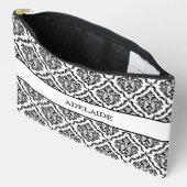 ダマスク・ブライド・トライブ・ブライズメイド・ブラック アクセサリーポーチ (見開き)