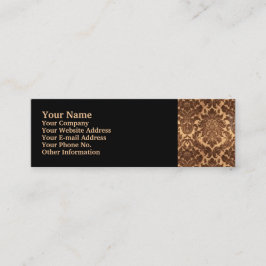 ダマスク – ブラウン&ベージュ スキニー名刺
