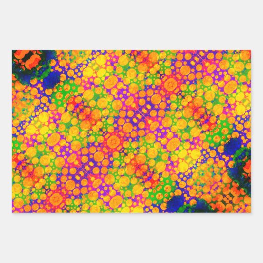 ダマスク·ベルベット、夢のような紫の葉、そしてきらきらと ラッピングペーパーシート (正面3)