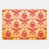 ダマスク·ベルベット、夢のような紫の葉、そしてきらきらと ラッピングペーパーシート (正面)