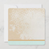 ダマスク ペコック 鳥かご ウェディング セーブ・ザ・デート (裏面)