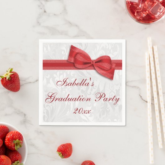 ダマスク&ボーフェイクガールズエクセージメントパーティナプキンス スタンダードカクテルナプキン (インサイチュ)