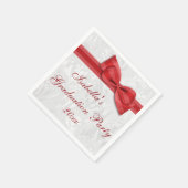 ダマスク&ボーフェイクガールズエクセージメントパーティナプキンス スタンダードカクテルナプキン (角)