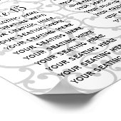 ダマスク・モノグラム座席表 ポスター (角)