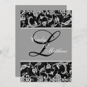 ダマスク モノグラム インビテーション (正面/裏面)