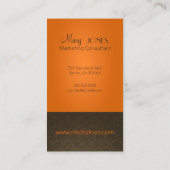 ダマスク+モノグラム（前）レトロ色 名刺 (裏面)