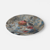 ダマスク – ラウンド紙プレート ペーパープレート (アングル)