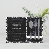 ダマスク·リハーサル·ディナー：招待状 招待状 (スタンド正面)