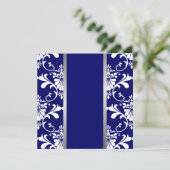 ダマスク&リボン結婚式招待状 招待状 (スタンド正面)