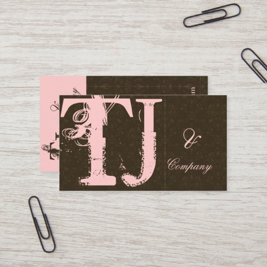 ダマスク·名刺（都市型） 名刺 (正面/裏面インサイチュ)