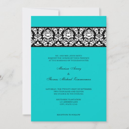 ダマスク 招待状 (正面)