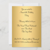 ダマスク 誕生日パーティーの招待状 招待状 (裏面)