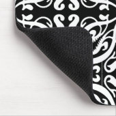 ダマスク – 黒い背景 マウスパッド (コーナー)