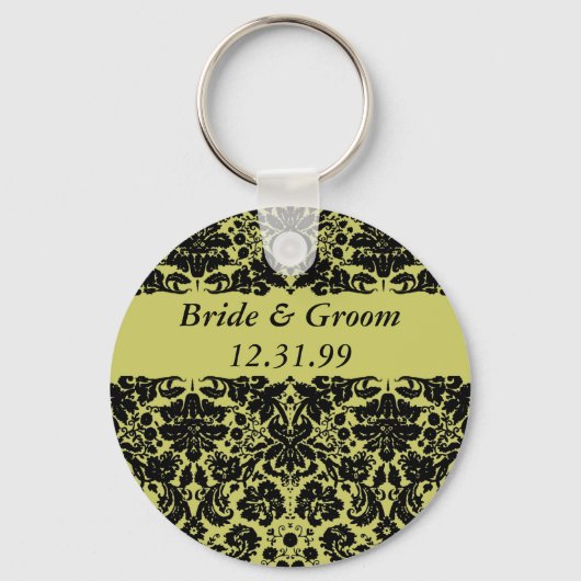 ダマスク（黒） キーホルダー (正面)