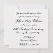 ダマスク 25周年 結婚記念日 招待状 (裏面)