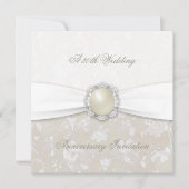 ダマスク 30周年 結婚記念日 招待状 (正面)