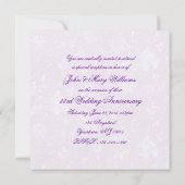 ダマスク 33周年 結婚記念日 招待状 (裏面)