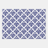 ダマスク#3 DIYパターンと背景色 ラッピングペーパーシート (正面3)