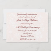 ダマスク 40周年結婚記念日招待状 招待状 (裏面)